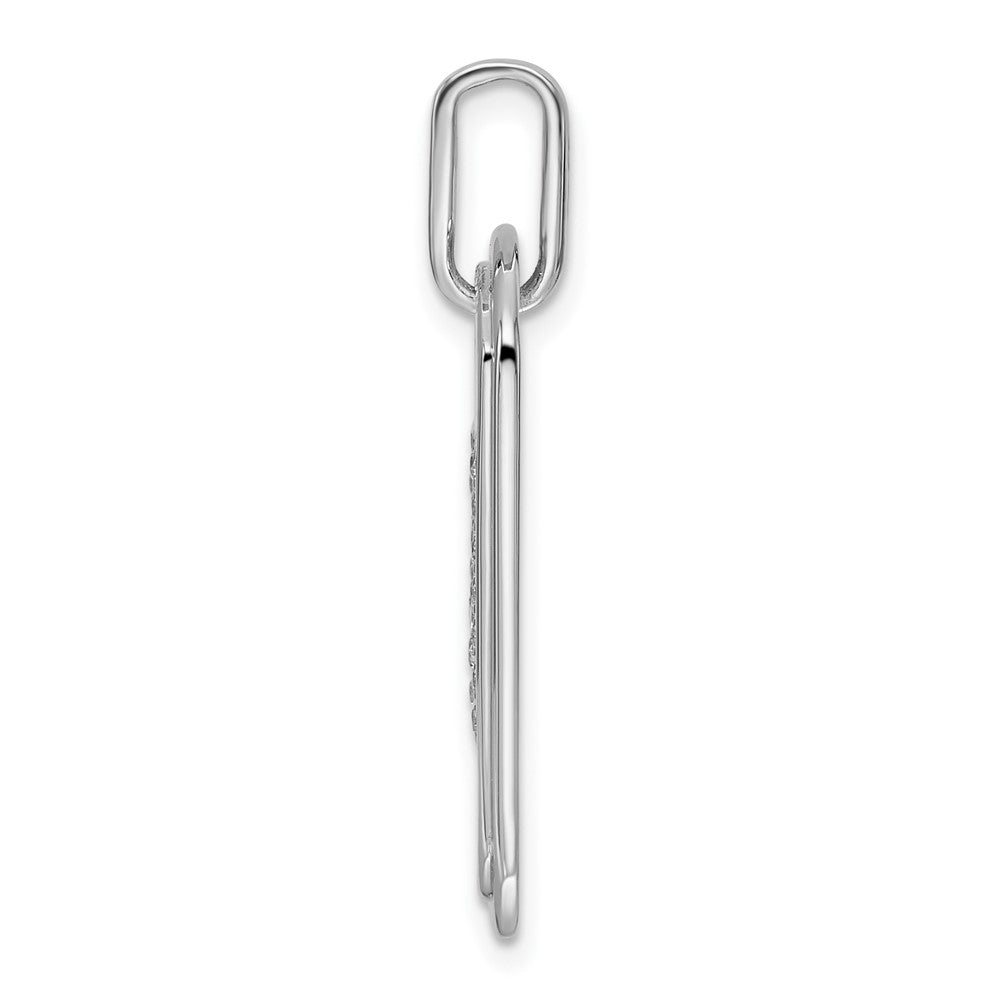 Diamond Initial M Dog Tag Charm - WBC