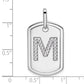 Diamond Initial M Dog Tag Charm - WBC