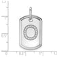 Diamond Initial O Dog Tag Charm - WBC