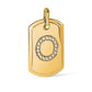 Diamond Initial O Dog Tag Charm - WBC
