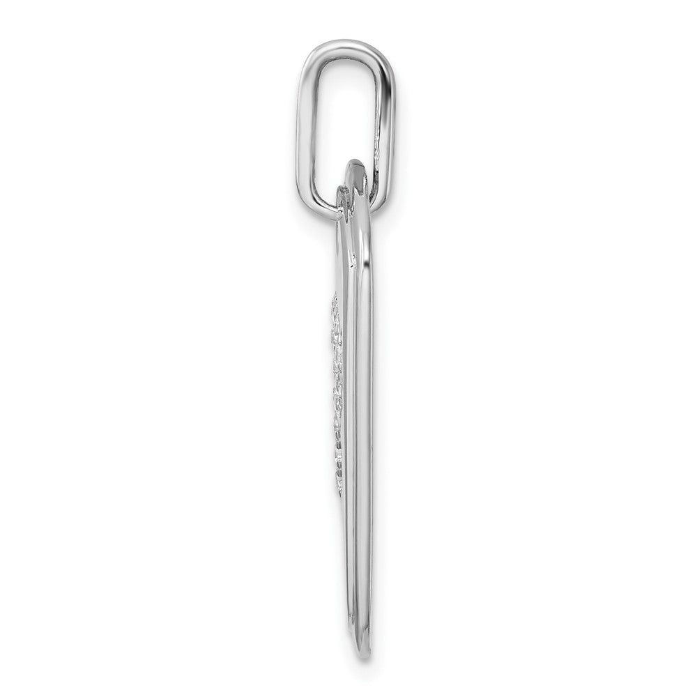 Diamond Initial P Dog Tag Charm - WBC