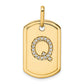 Diamond Initial Q Dog Tag Charm - WBC