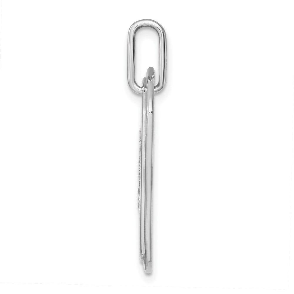 Diamond Initial S Dog Tag Charm - WBC