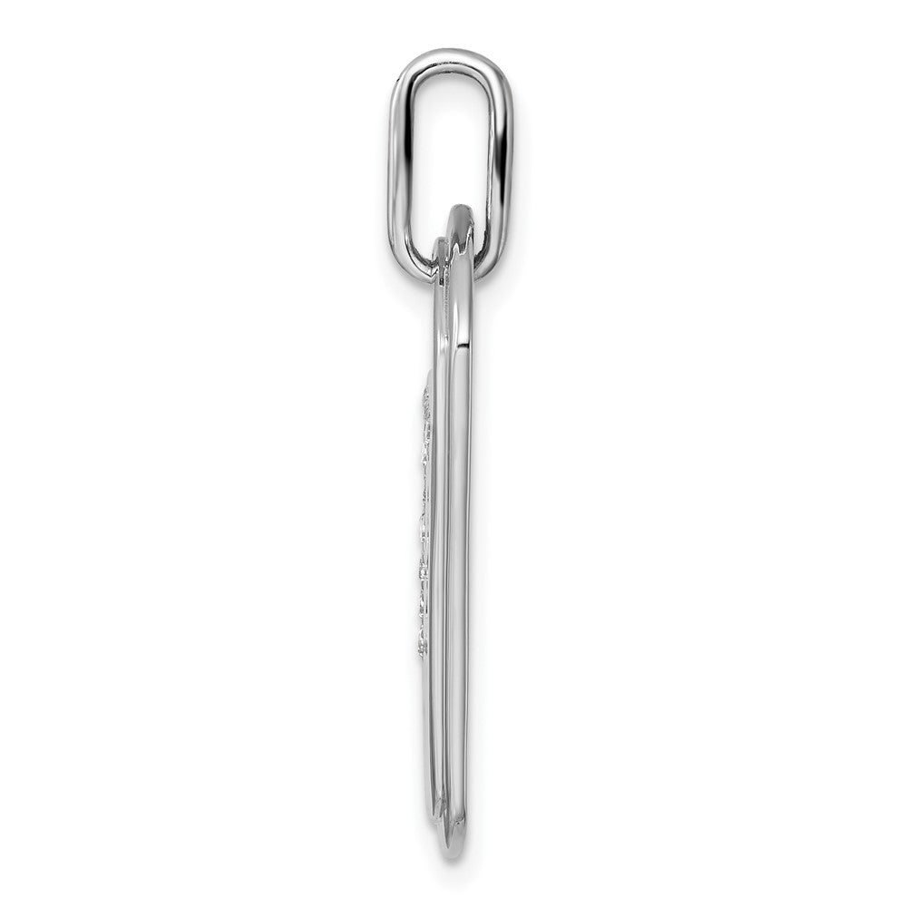 Diamond Initial T Dog Tag Charm - WBC