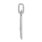 Diamond Initial W Dog Tag Charm - WBC