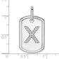 Diamond Initial X Dog Tag Charm - WBC