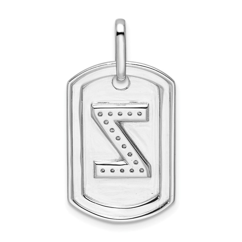 Diamond Initial Z Dog Tag Charm - WBC