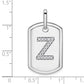 Diamond Initial Z Dog Tag Charm - WBC