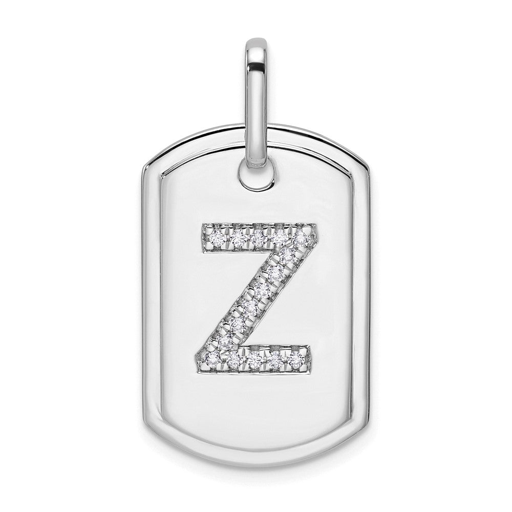 Diamond Initial Z Dog Tag Charm - WBC