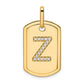Diamond Initial Z Dog Tag Charm - WBC