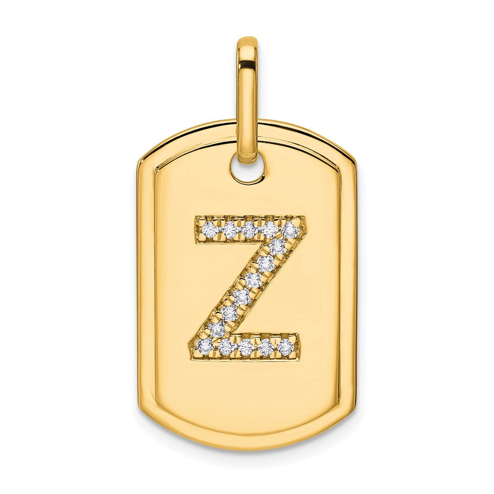 Diamond Initial Z Dog Tag Charm - WBC