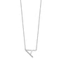 Sideways Diamond Initial A Necklace - WBC