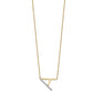 Sideways Diamond Initial A Necklace - WBC