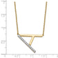 Sideways Diamond Initial A Necklace - WBC