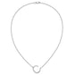 Sideways Diamond Initial C Necklace - WBC