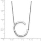 Sideways Diamond Initial C Necklace - WBC