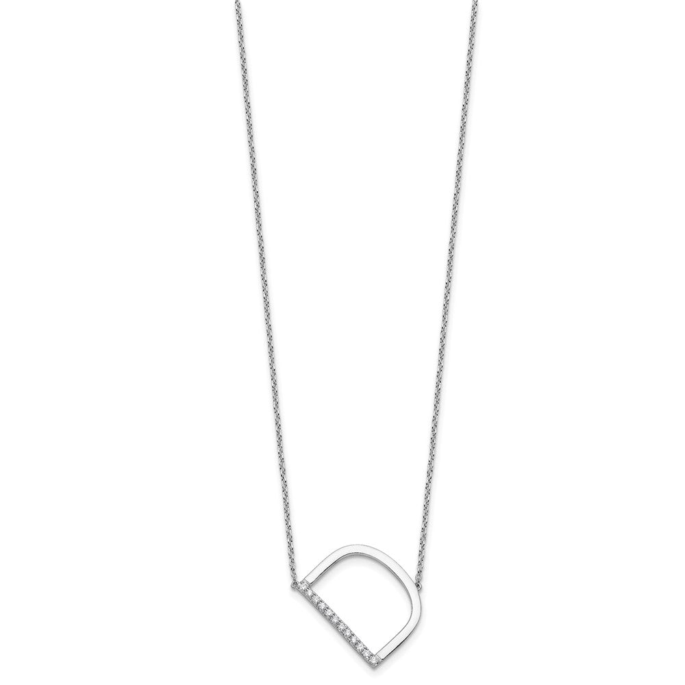 Sideways Diamond Initial D Necklace - WBC