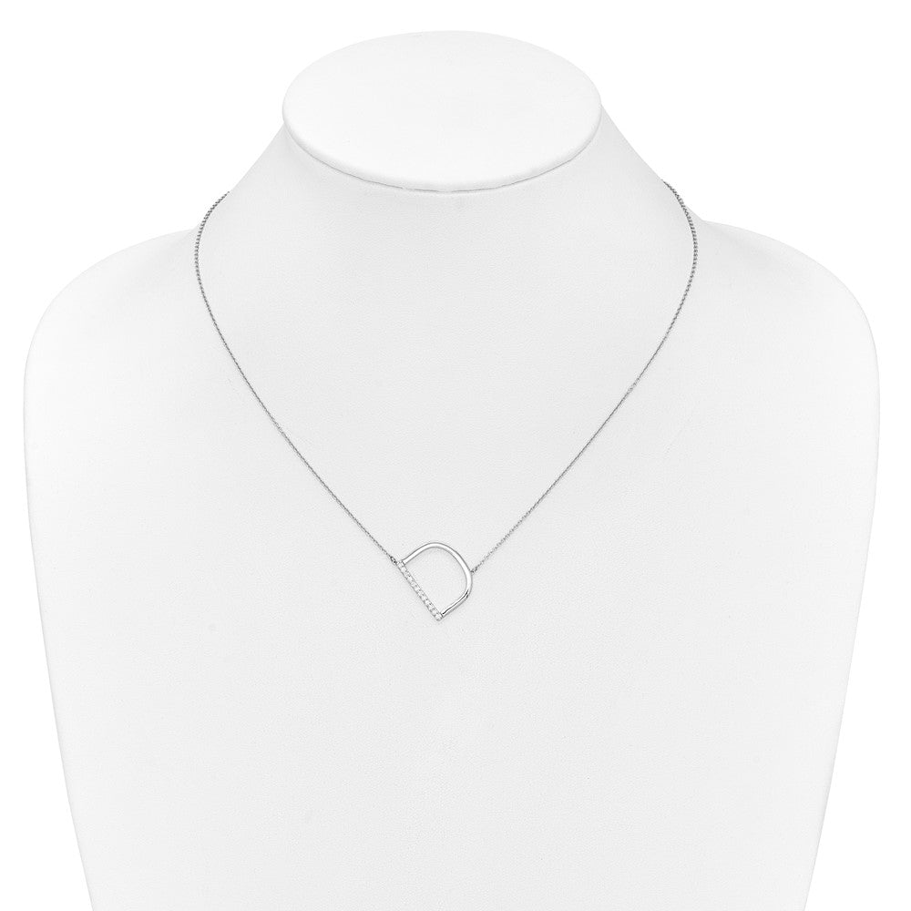 Sideways Diamond Initial D Necklace - WBC
