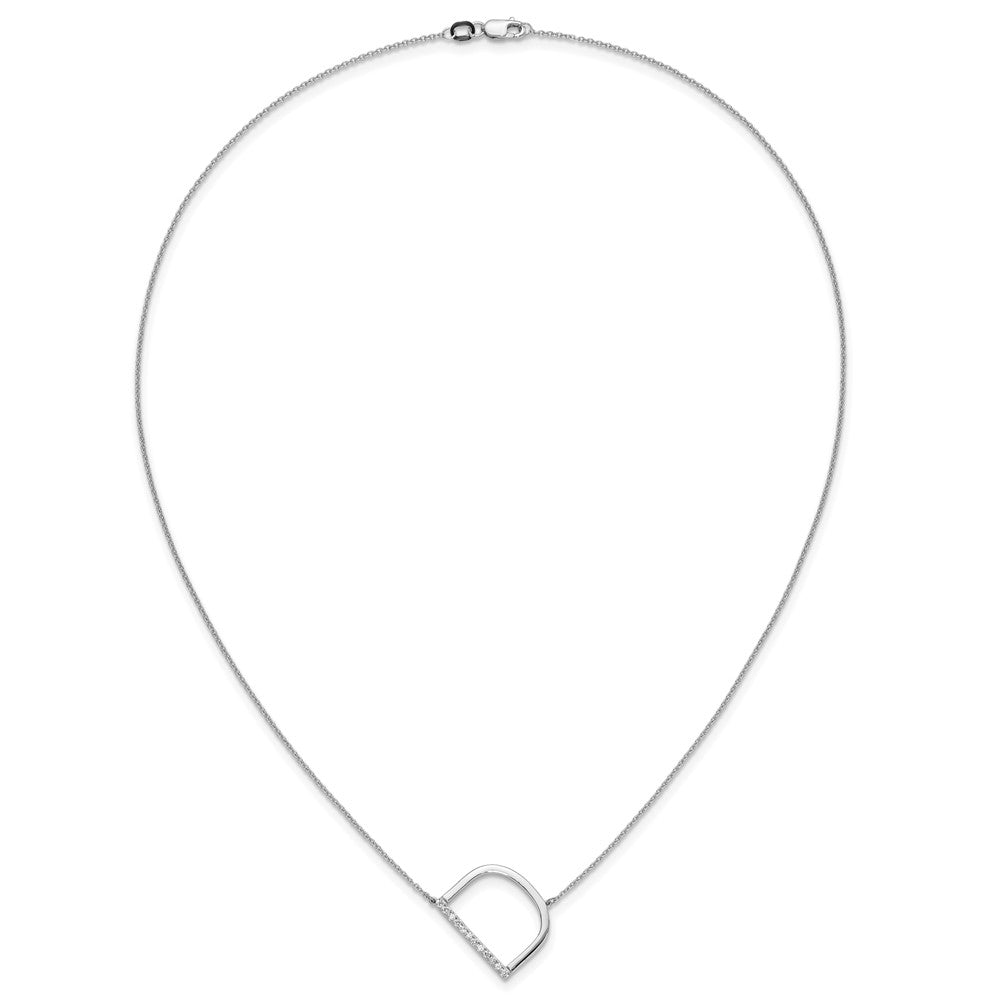 Sideways Diamond Initial D Necklace - WBC