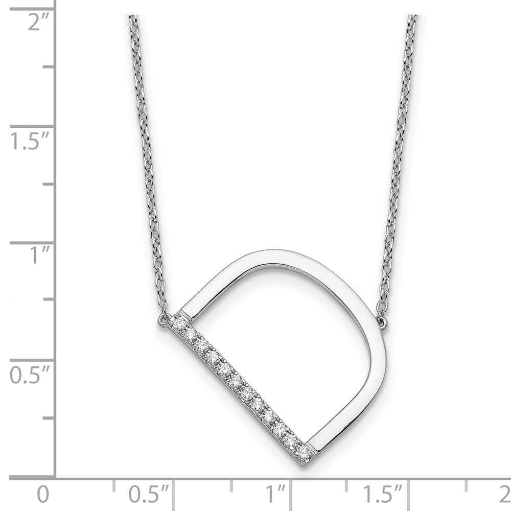 Sideways Diamond Initial D Necklace - WBC