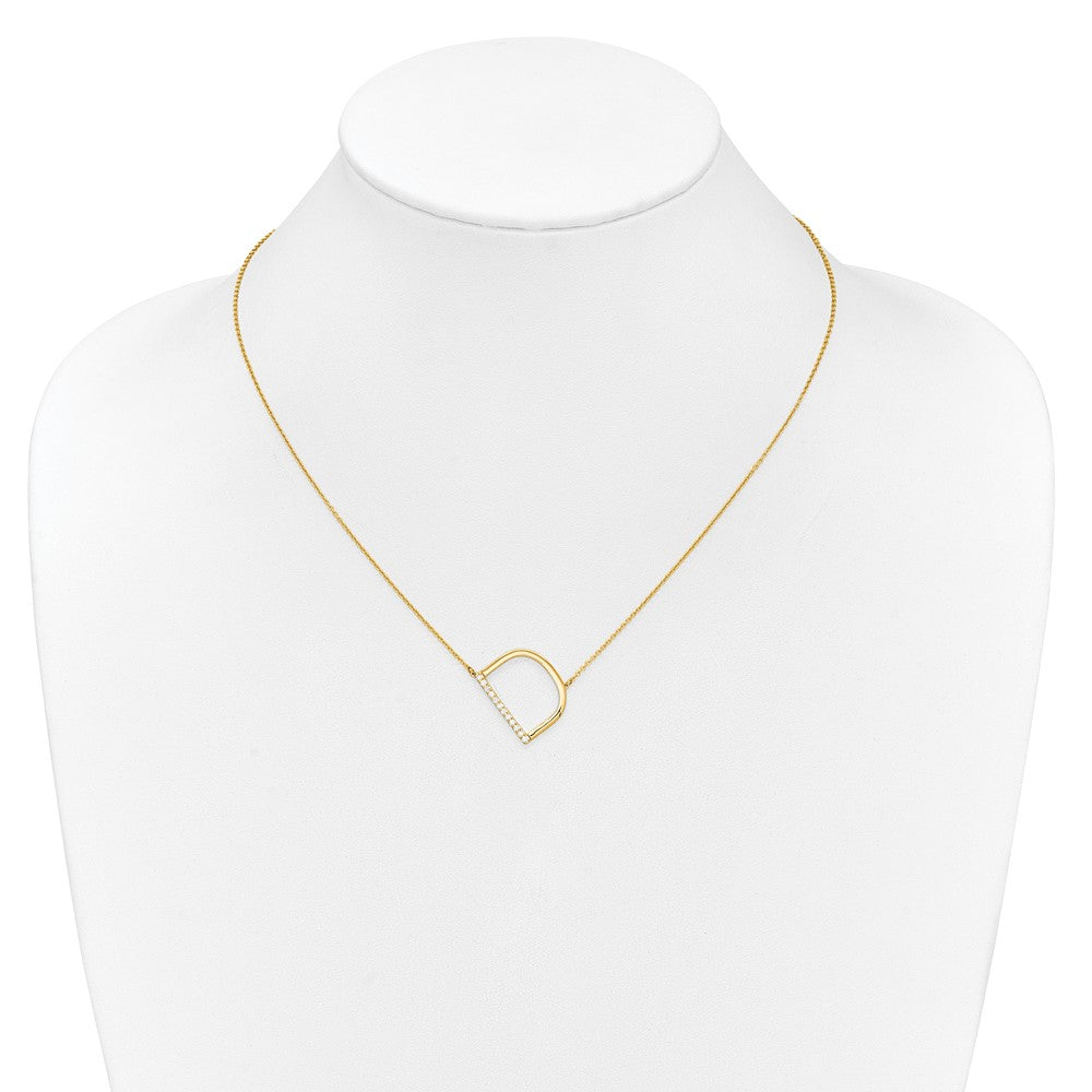 Sideways Diamond Initial D Necklace - WBC