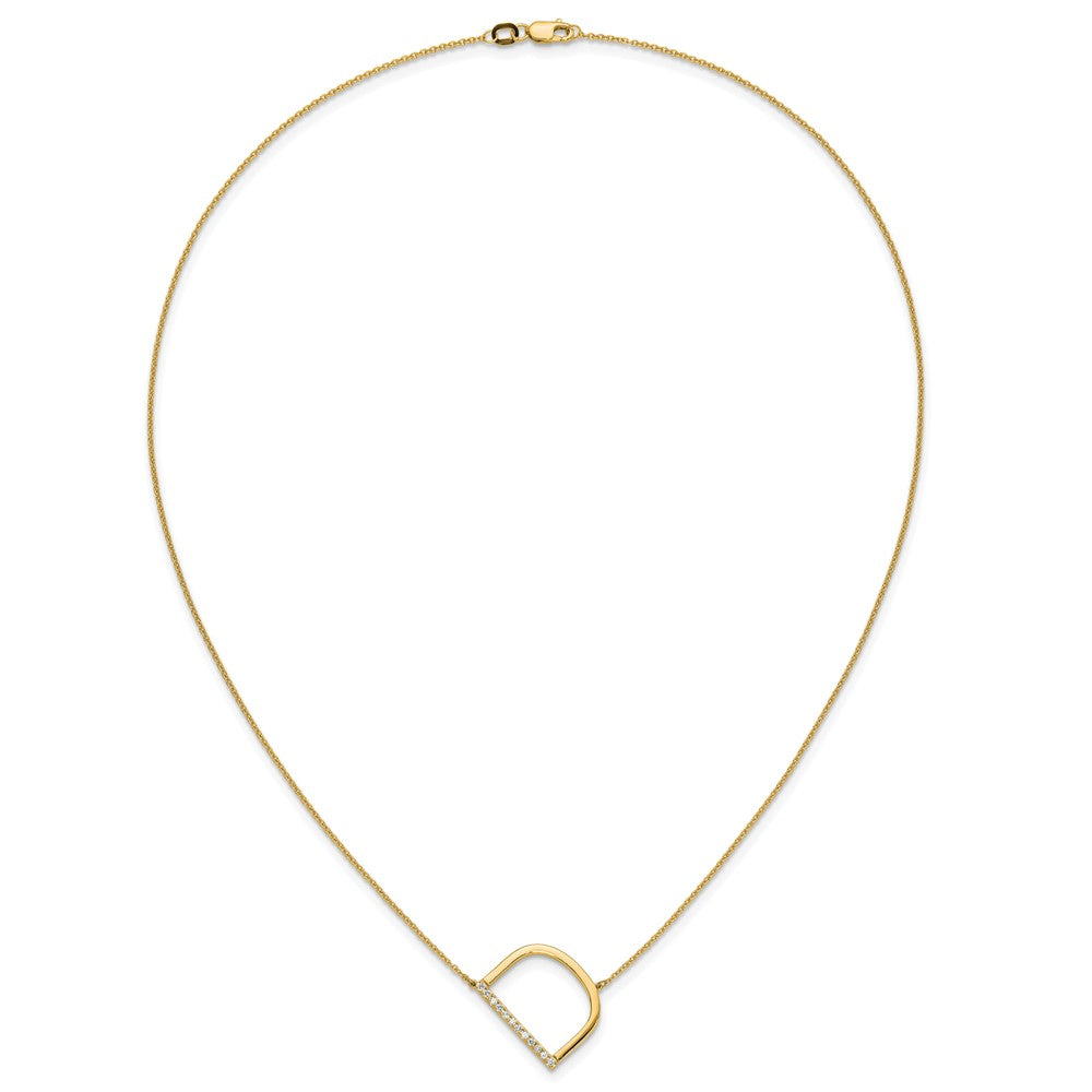 Sideways Diamond Initial D Necklace - WBC