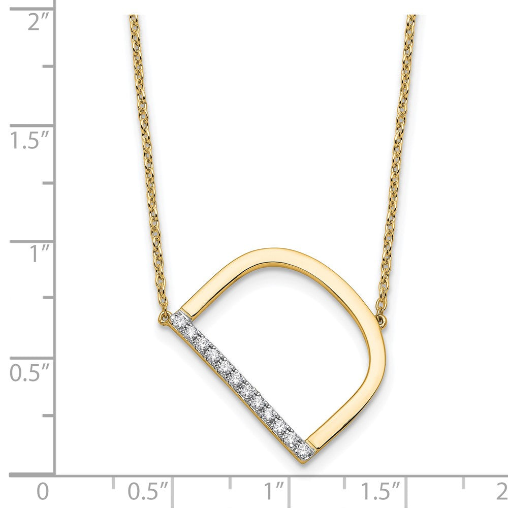 Sideways Diamond Initial D Necklace - WBC