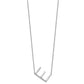 Sideways Diamond Initial E Necklace - WBC
