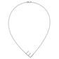 Sideways Diamond Initial E Necklace - WBC