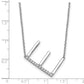 Sideways Diamond Initial E Necklace - WBC