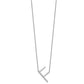 Sideways Diamond Initial F Necklace - WBC