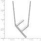 Sideways Diamond Initial F Necklace - WBC