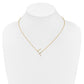 Sideways Diamond Initial F Necklace - WBC