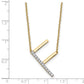 Sideways Diamond Initial F Necklace - WBC