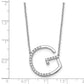 Sideways Diamond Initial G Necklace - WBC