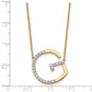 Sideways Diamond Initial G Necklace - WBC