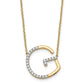Sideways Diamond Initial G Necklace - WBC