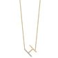 Sideways Diamond Initial H Necklace - WBC