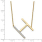 Sideways Diamond Initial H Necklace - WBC