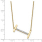 Sideways Diamond Initial I Necklace - WBC
