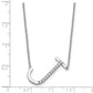 Sideways Diamond Initial J Necklace - WBC