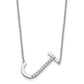 Sideways Diamond Initial J Necklace - WBC