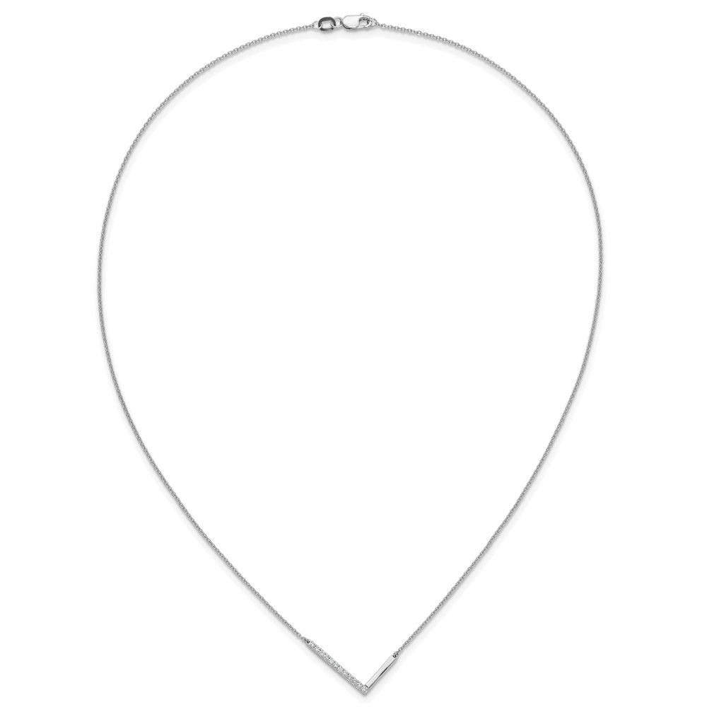 Sideways Diamond Initial L Necklace - WBC