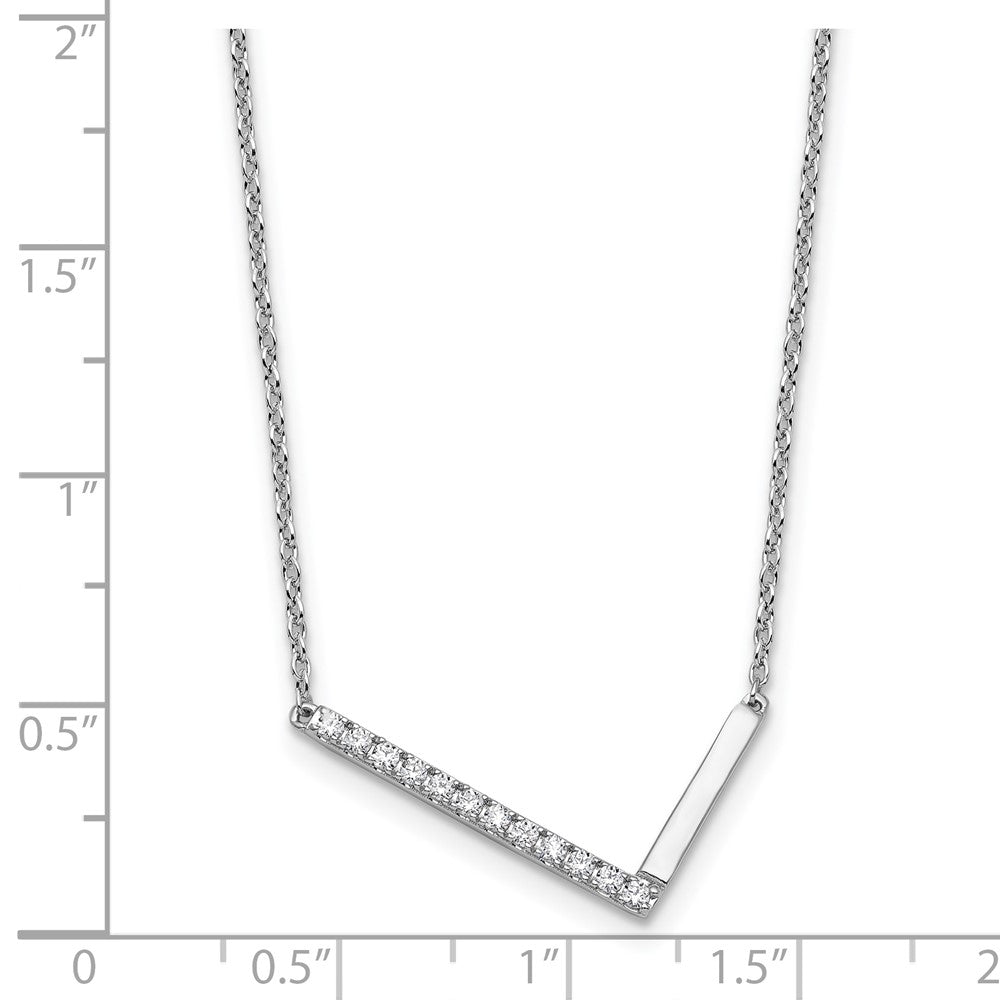 Sideways Diamond Initial L Necklace - WBC