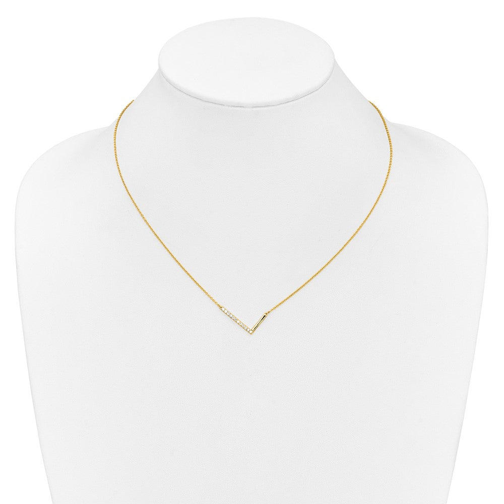 Sideways Diamond Initial L Necklace - WBC