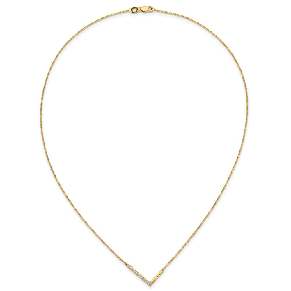 Sideways Diamond Initial L Necklace - WBC