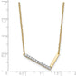 Sideways Diamond Initial L Necklace - WBC