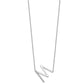 Sideways Diamond Initial M Necklace - WBC