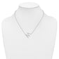 Sideways Diamond Initial M Necklace - WBC
