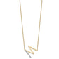 Sideways Diamond Initial M Necklace - WBC